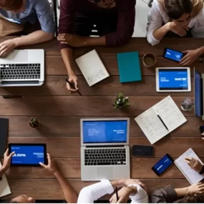 People with computers
